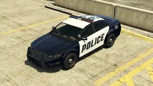 GTA V police vehicle, illustrating the single-player police modding guide