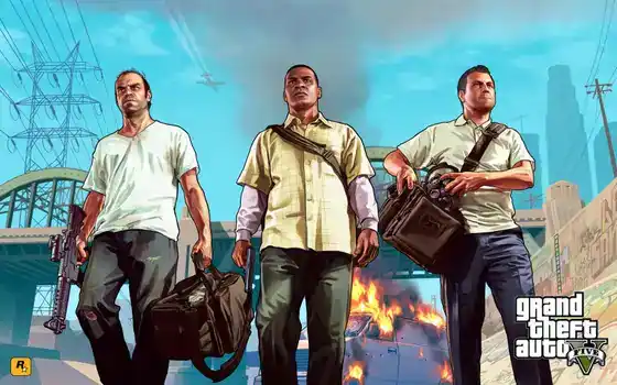 GTA V Artwork Trevor Franklin Michael