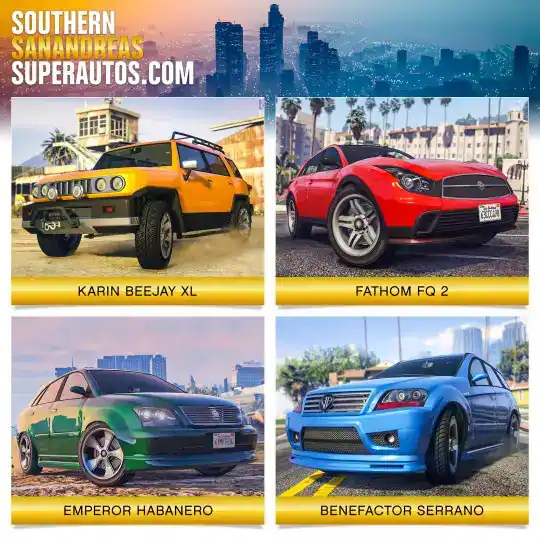 GTAOnline VehiclePoster 144 Serrano BeeJayXL FQ2 Habanero