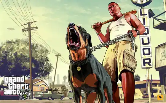 GTA V Artwork Franklin Chop