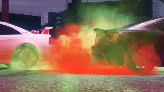 gtaonline red green smoke