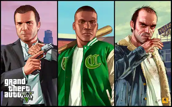 GTA V Artwork Michael Franklin Trevor 2