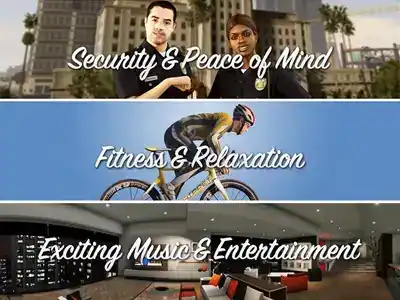 GTA V Official Site Update: Security, Fitness, Music & Entertainment promotional image
