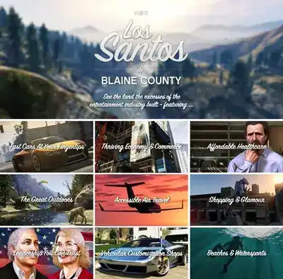 Grand Theft Auto V Official Website Update: Visit Los Santos & Blaine County promotional image