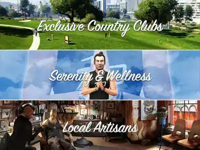 GTA V Official Site Update: Exclusive Country Clubs, Local Artisans, Serenity & Wellness... promotional image
