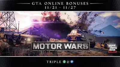 GTA Online: Triple Rewards in Motor Wars, Double Rewards on select Adversary Modes & more promotional image