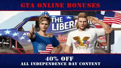 GTA Online: Fourth of July Week Bonuses & Discounts promotional image