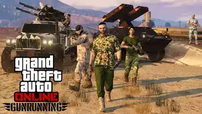 GTA Online: Gunrunning Available - Bunkers, Mobile Operations Centers, Weaponized Vehicles promotional image