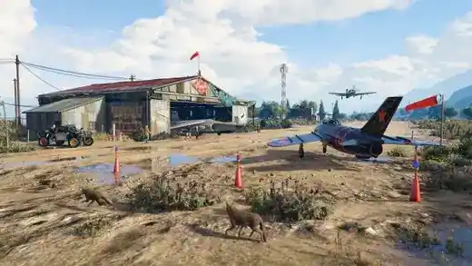 McKenzie Field Hangar — GTA Online reference imagery