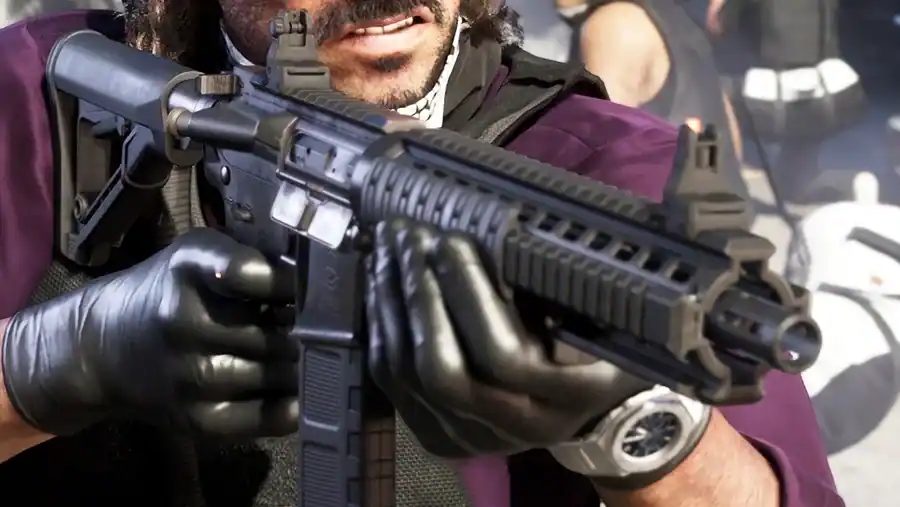 Duke Arms AR-15 Carbine design comparison image; not a GTA VI gameplay screenshot