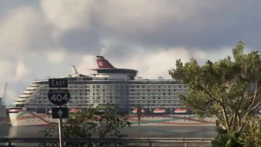 Cruise Ship design comparison image; not a GTA VI gameplay screenshot