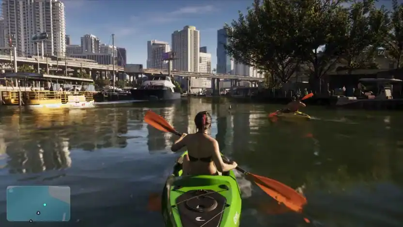 Kayaking GTA VI scene